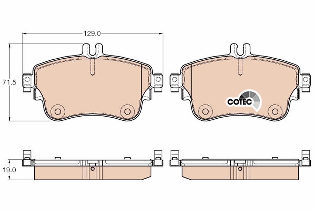 Brake Pad Set, disc brake - GDB1933 TRW