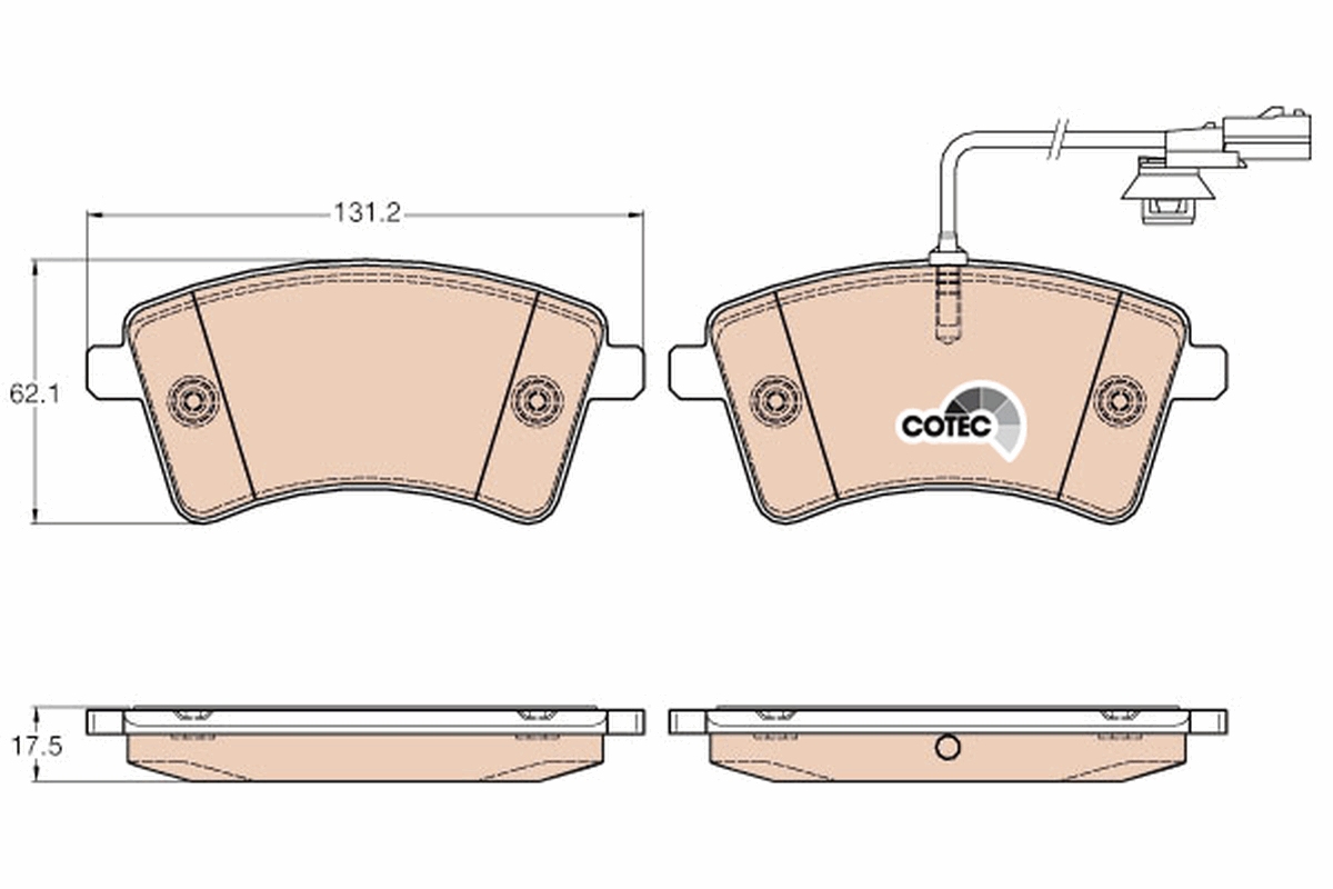 Brake Pad Set, disc brake - GDB1941 TRW