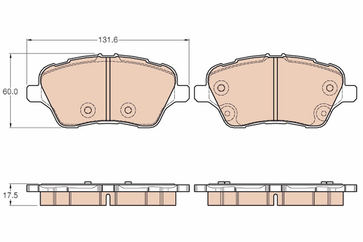 Brake Pad Set, disc brake - GDB1959 TRW