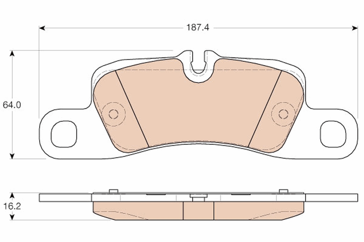 Brake Pad Set, disc brake - GDB1962 TRW
