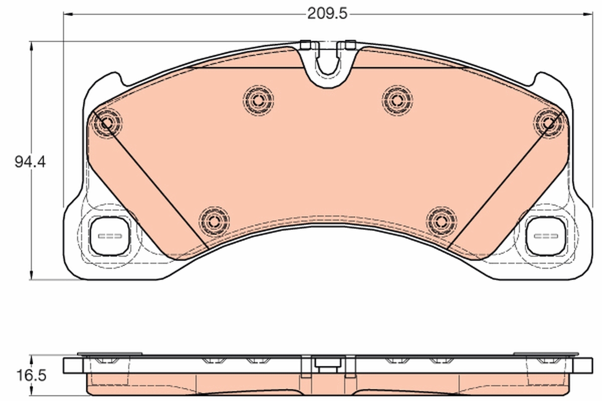 Brake Pad Set, disc brake - GDB1969 TRW