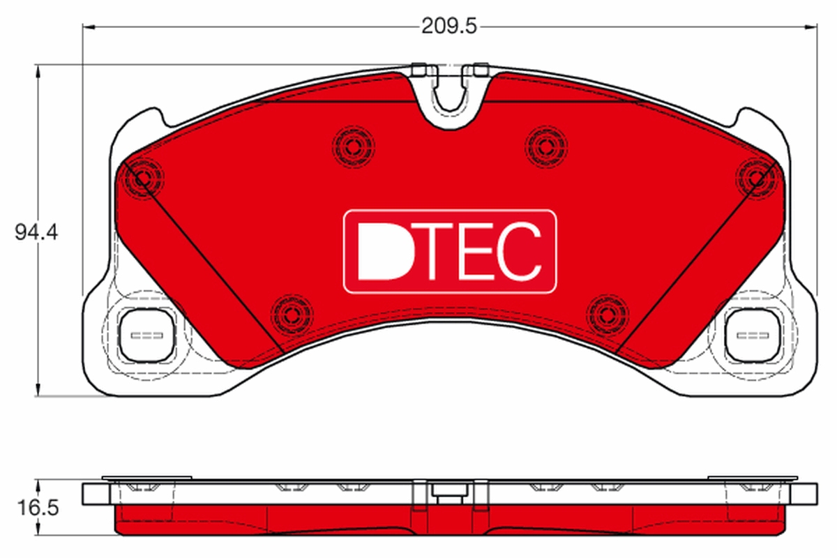 Brake Pad Set, disc brake - GDB1969DTE TRW