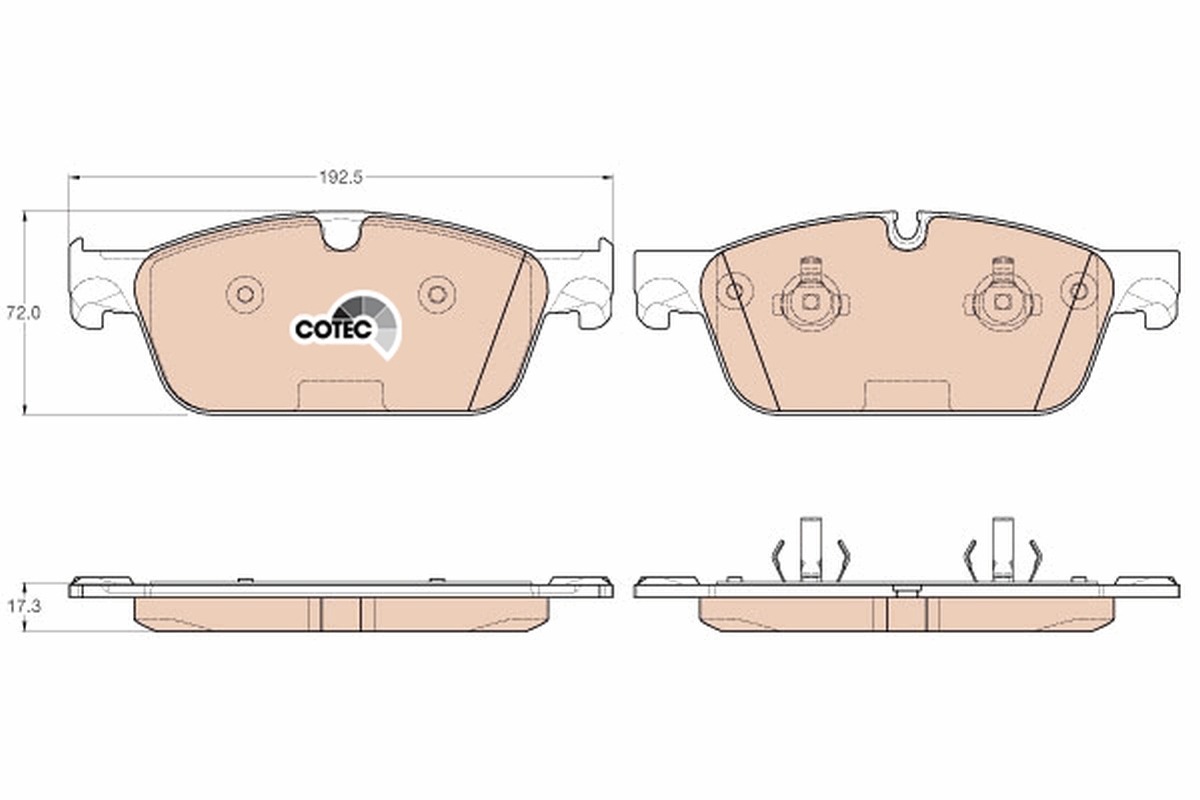 Brake Pad Set, disc brake - GDB1970 TRW
