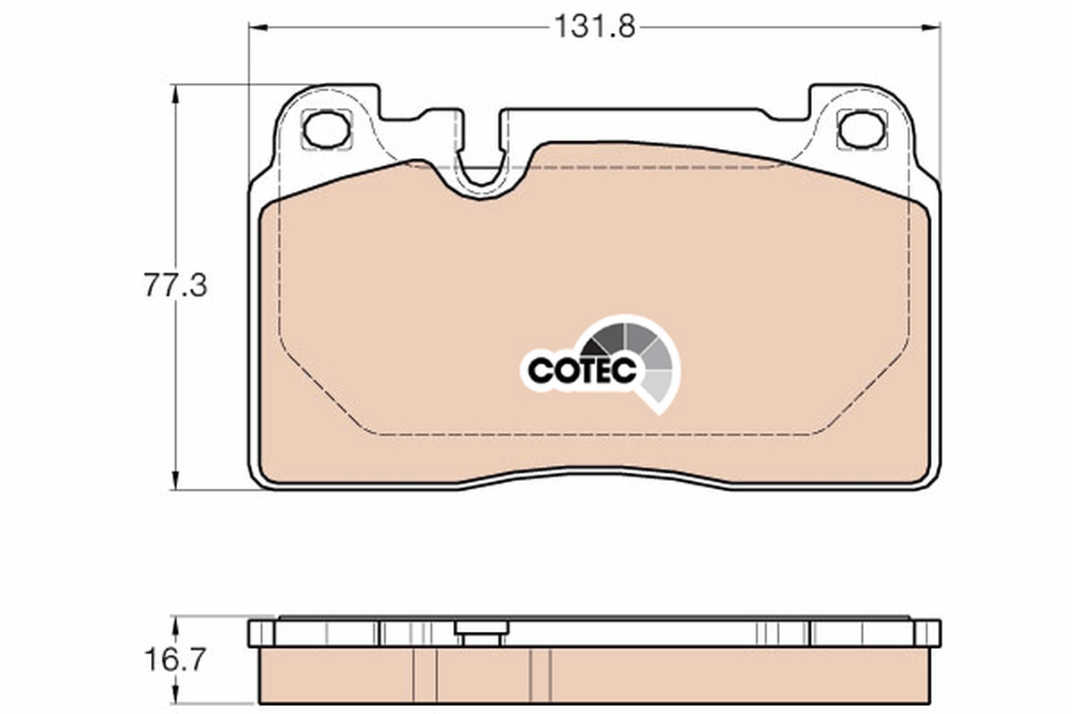 Brake Pad Set, disc brake - GDB1974 TRW