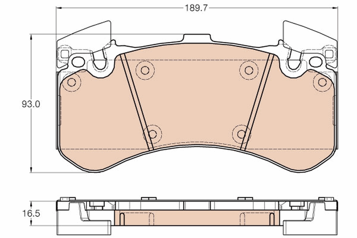 Brake Pad Set, disc brake - GDB1976 TRW