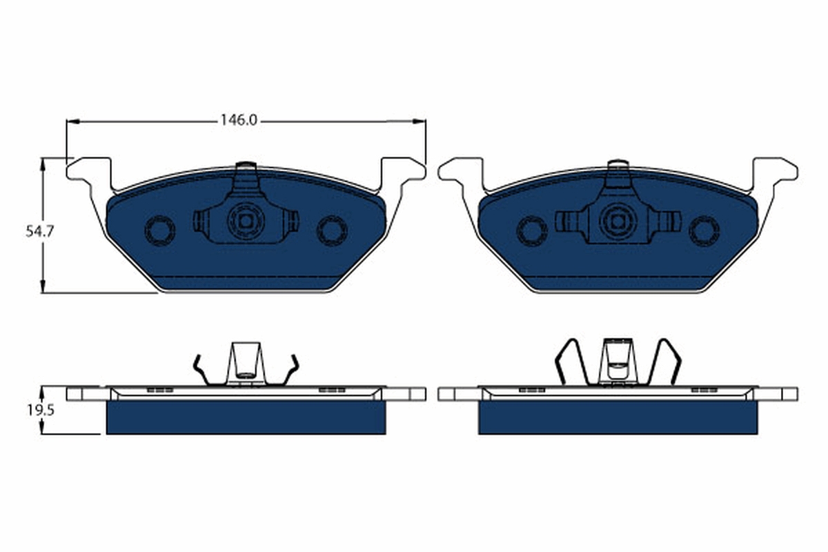 Brake Pad Set, disc brake - GDB1984BTE TRW