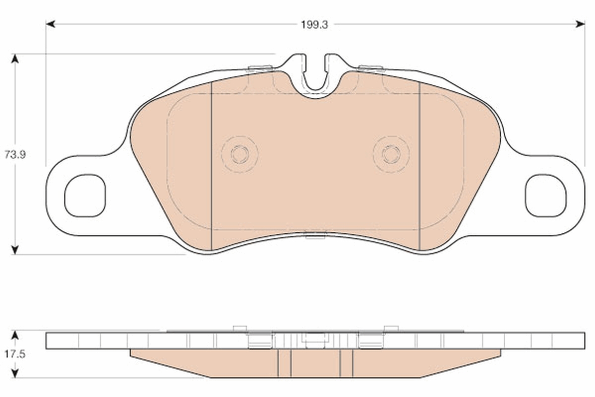 Brake Pad Set, disc brake - GDB1990 TRW