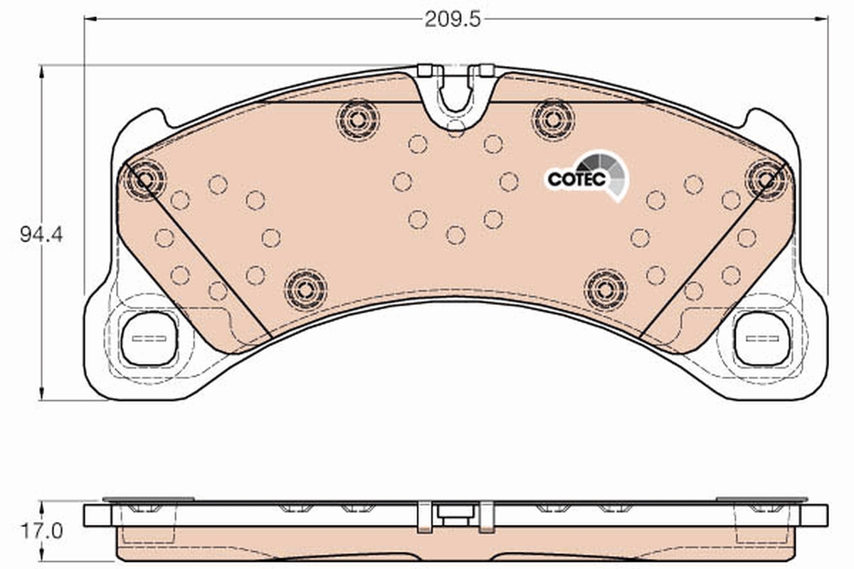Brake Pad Set, disc brake - GDB2004 TRW