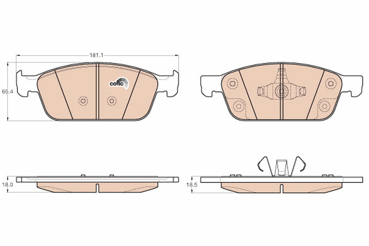 Brake Pad Set, disc brake - GDB2009 TRW