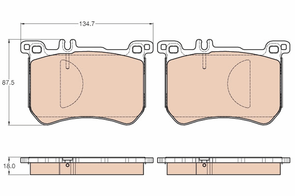 Brake Pad Set, disc brake - GDB2013 TRW