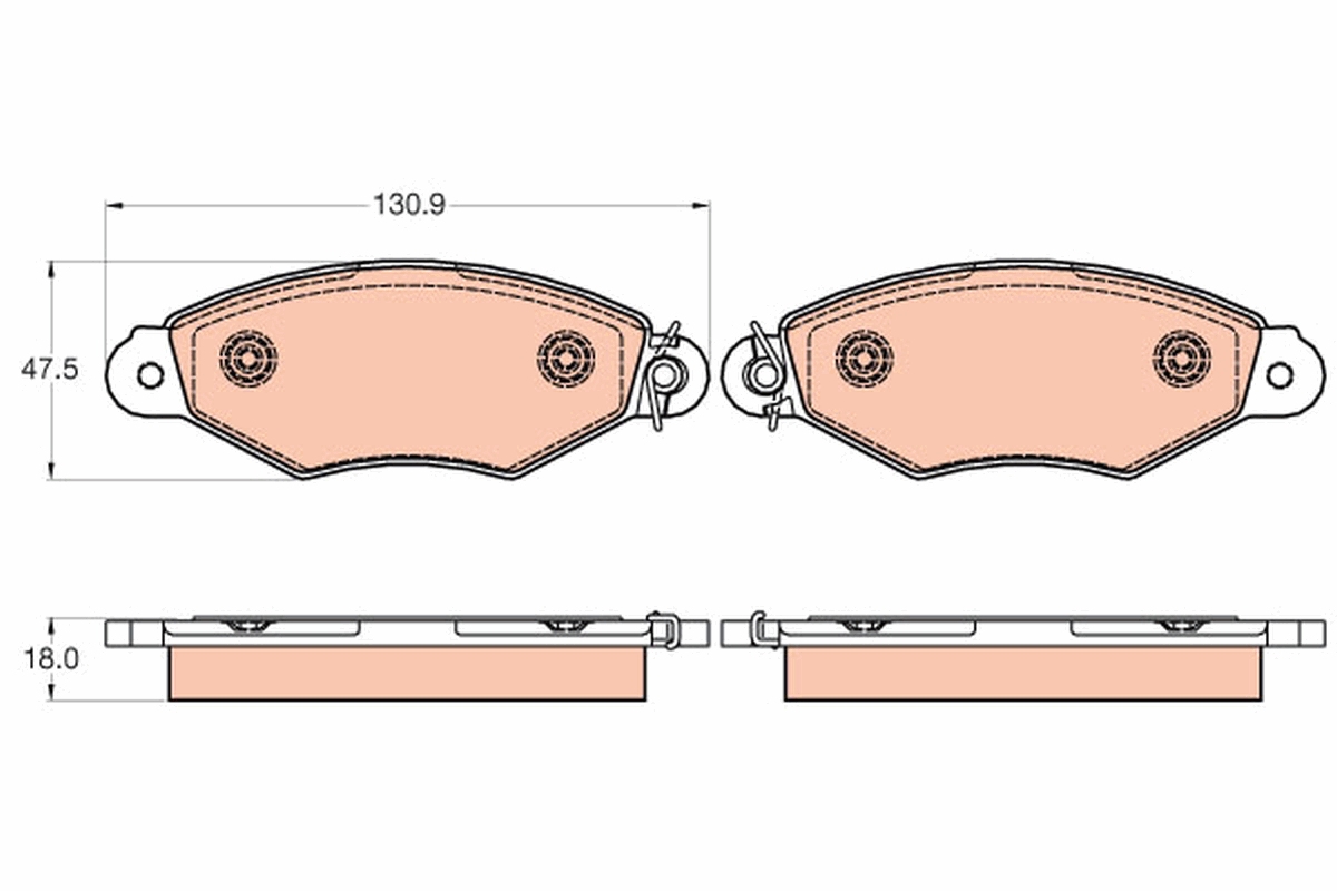 Brake Pad Set, disc brake - GDB2024 TRW