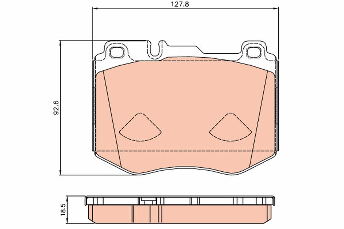 Brake Pad Set, disc brake - GDB2081 TRW
