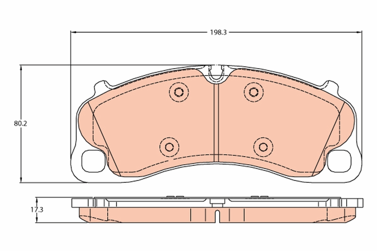 Brake Pad Set, disc brake - GDB2089 TRW