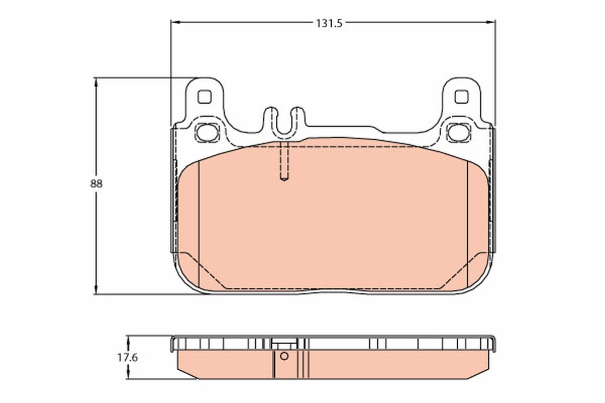 Brake Pad Set, disc brake - GDB2118 TRW