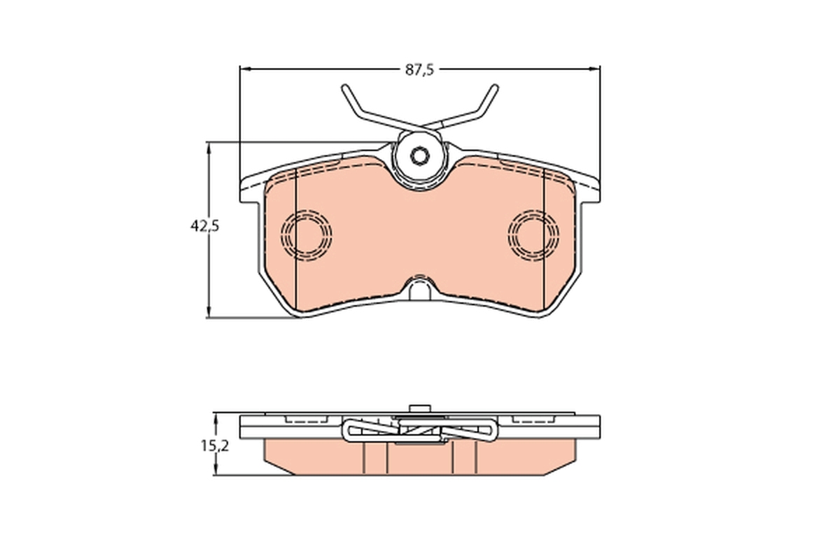 Brake Pad Set, disc brake - GDB2140 TRW