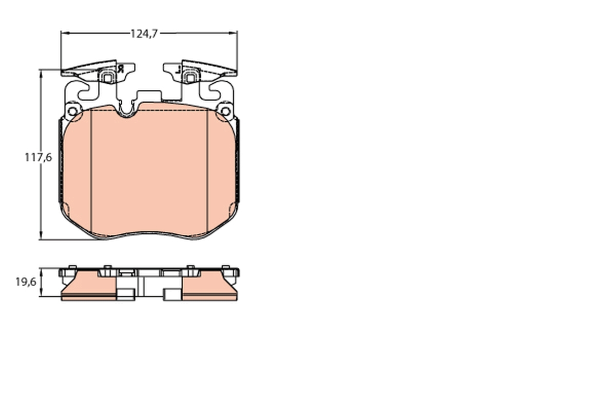 Brake Pad Set, disc brake - GDB2147 TRW