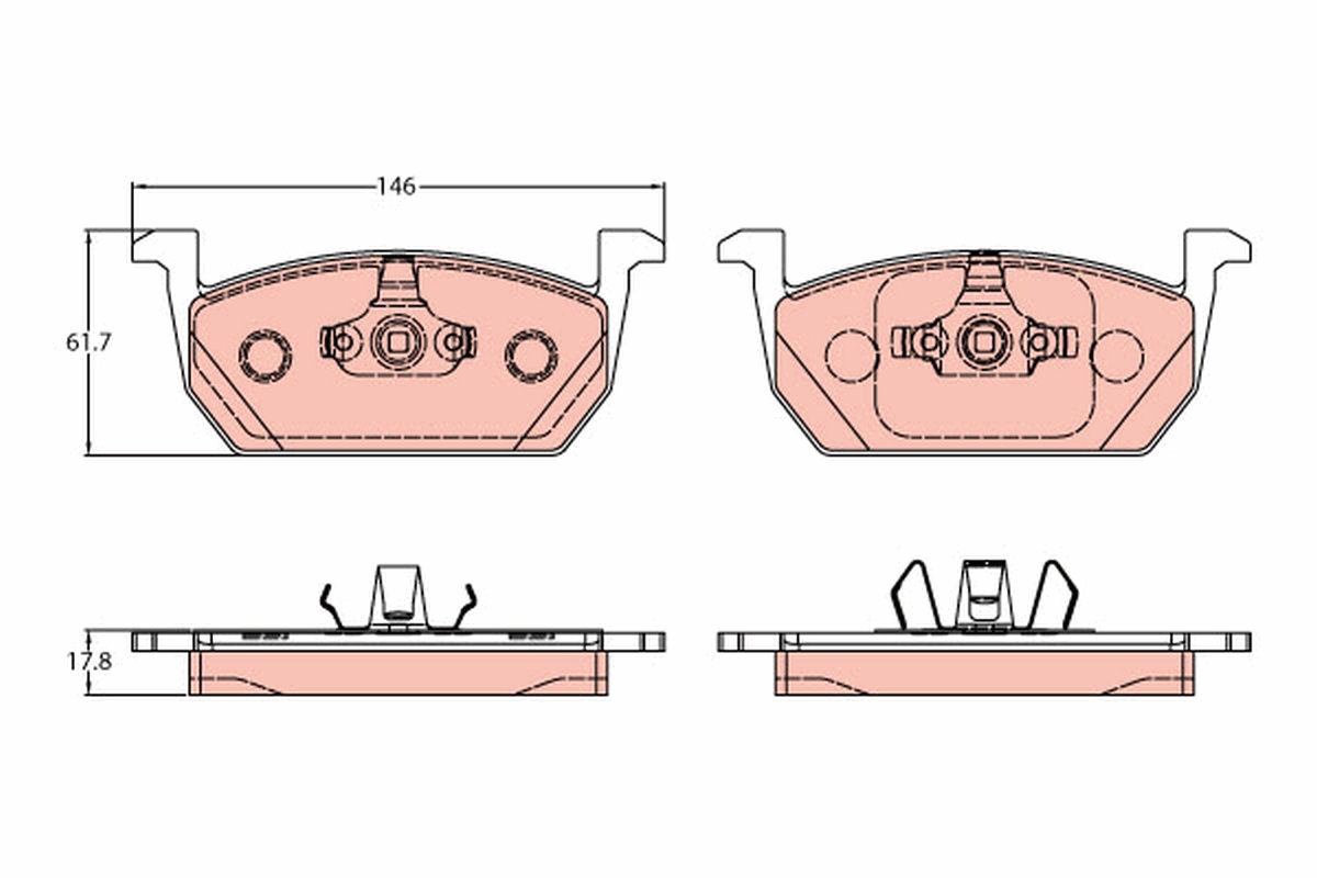Brake Pad Set, disc brake - GDB2159 TRW