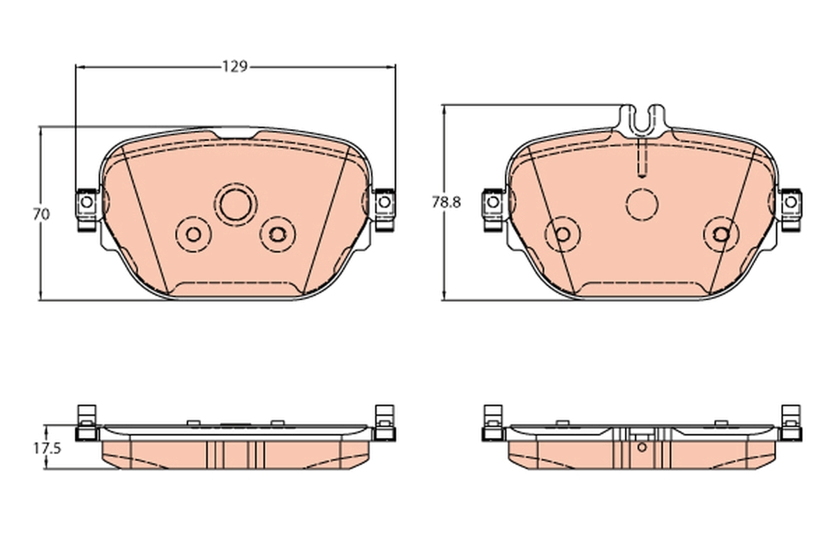 Kit pastiglie freno, Freno a disco - GDB2191 TRW