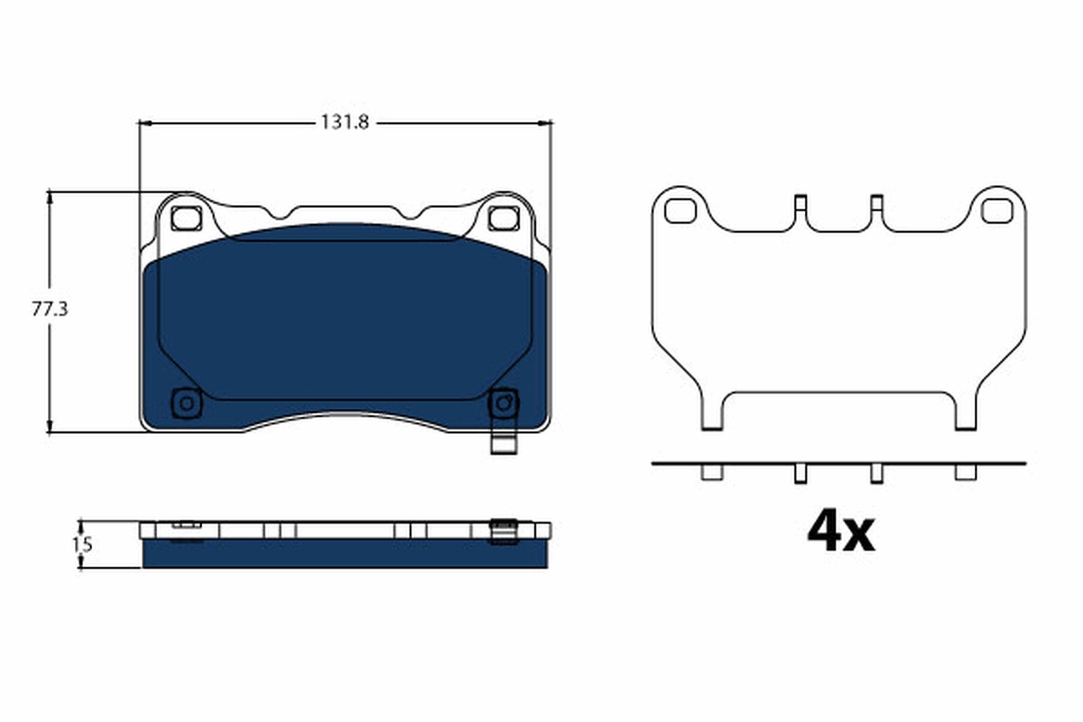 Brake Pad Set, disc brake - GDB2198BTE TRW