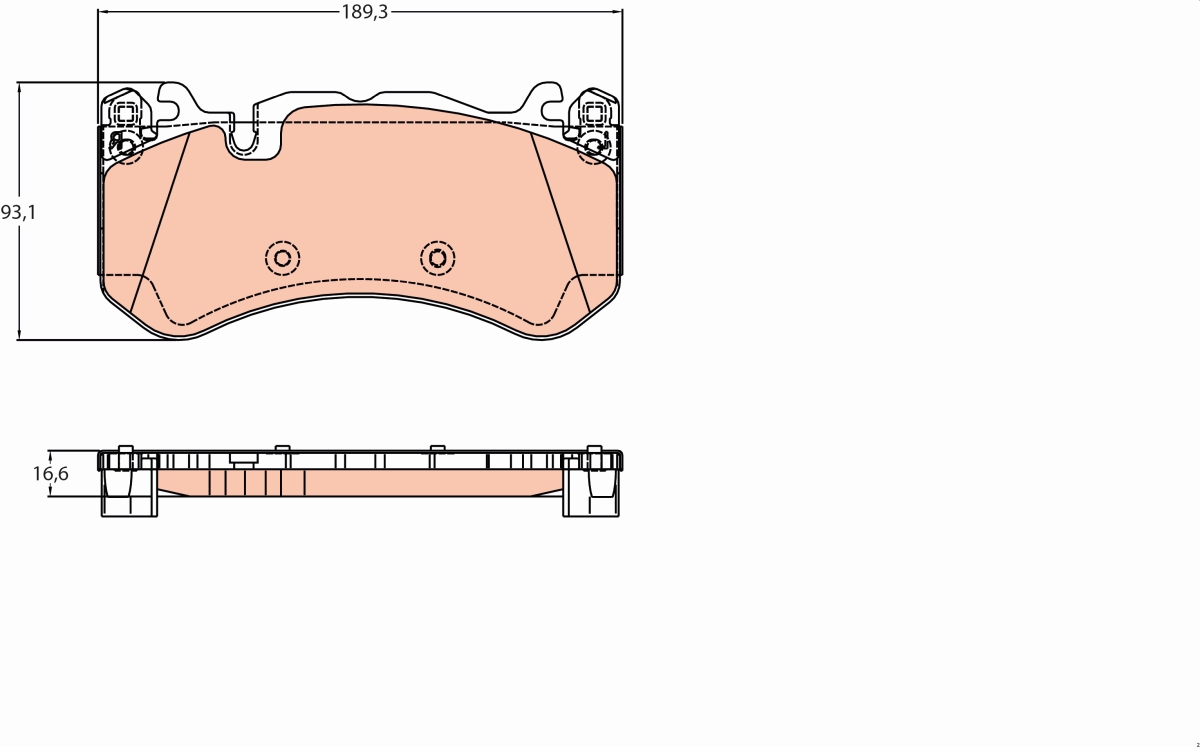 Kit pastiglie freno, Freno a disco - GDB2220 TRW