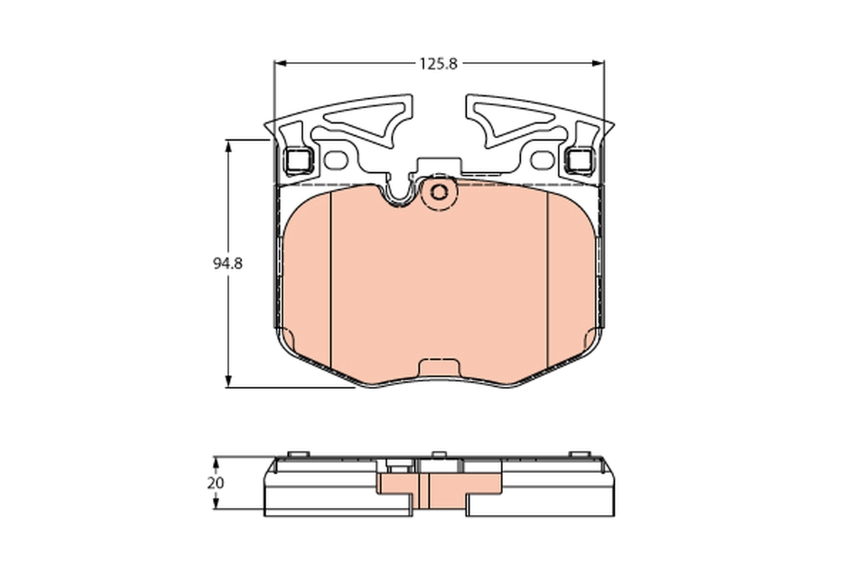 Kit pastiglie freno, Freno a disco - GDB2260 TRW