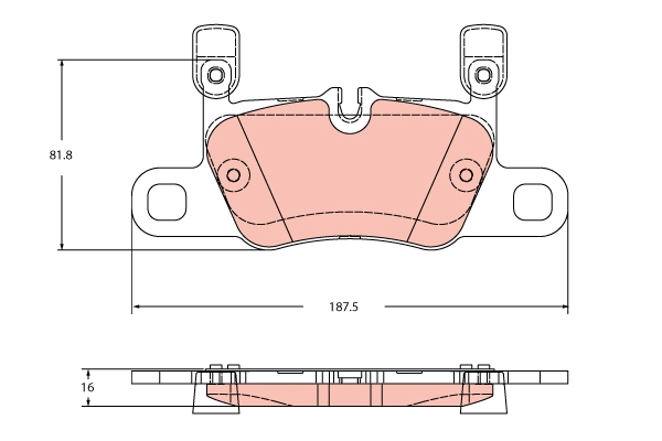 Brake Pad Set, disc brake - GDB2369 TRW