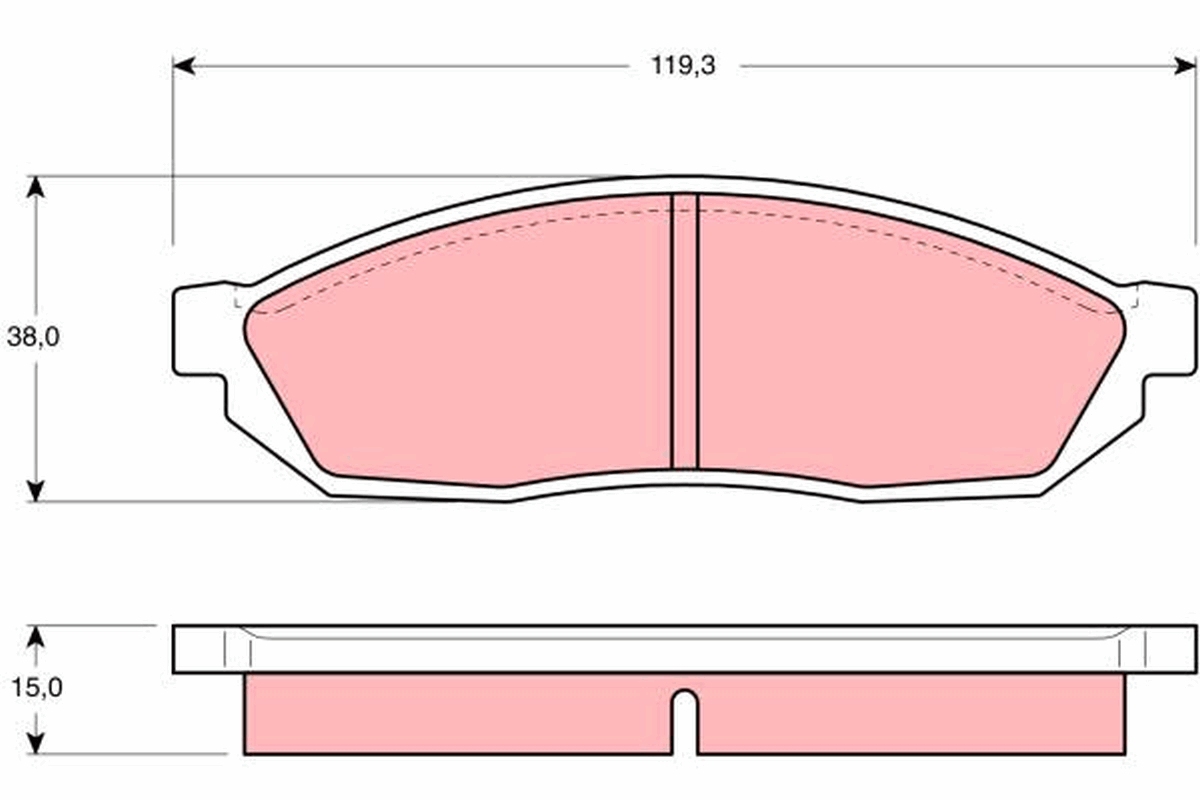 Kit pastiglie freno, Freno a disco - GDB254 TRW