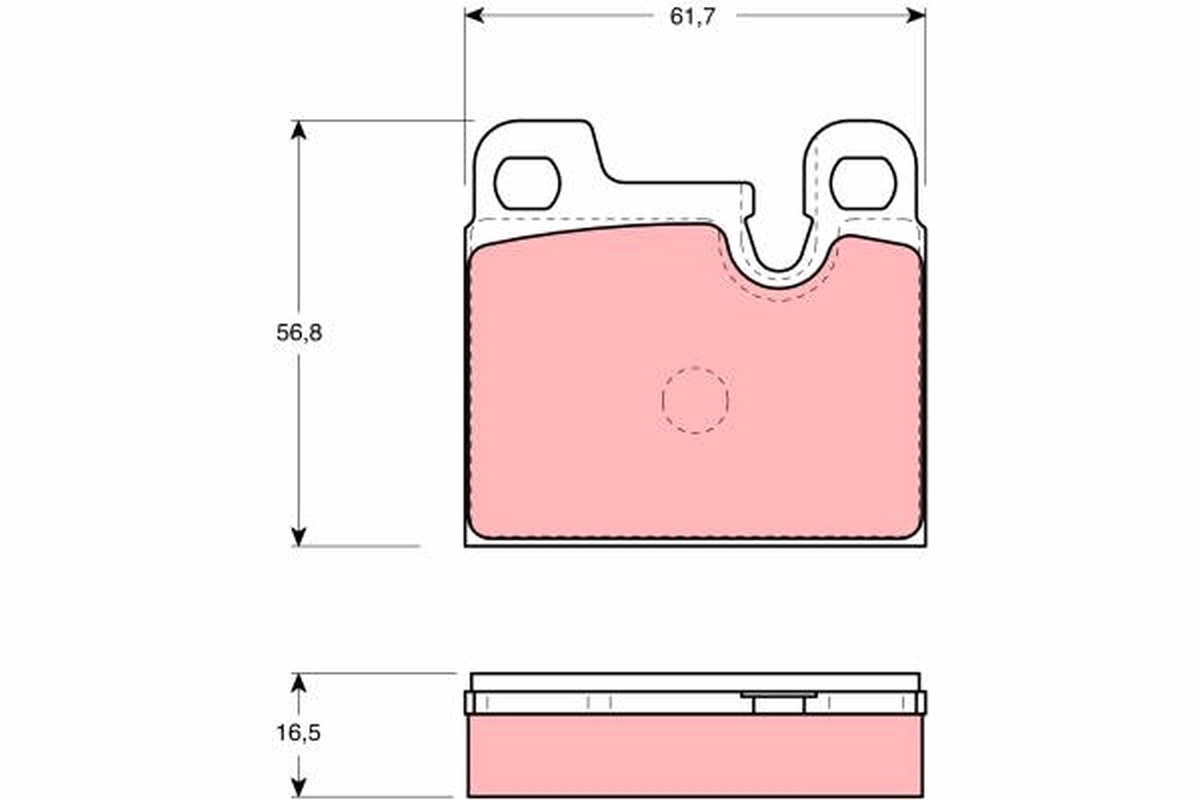 Brake Pad Set, disc brake - GDB258 TRW
