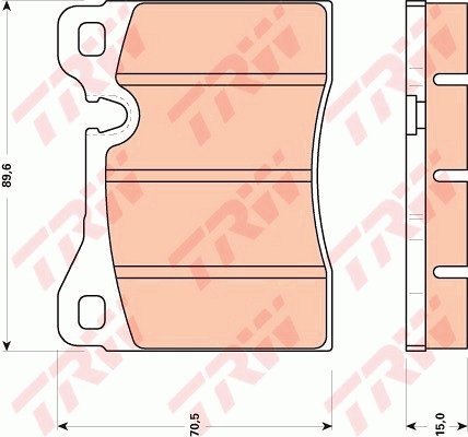 Brake Pad Set, disc brake - GDB270 TRW