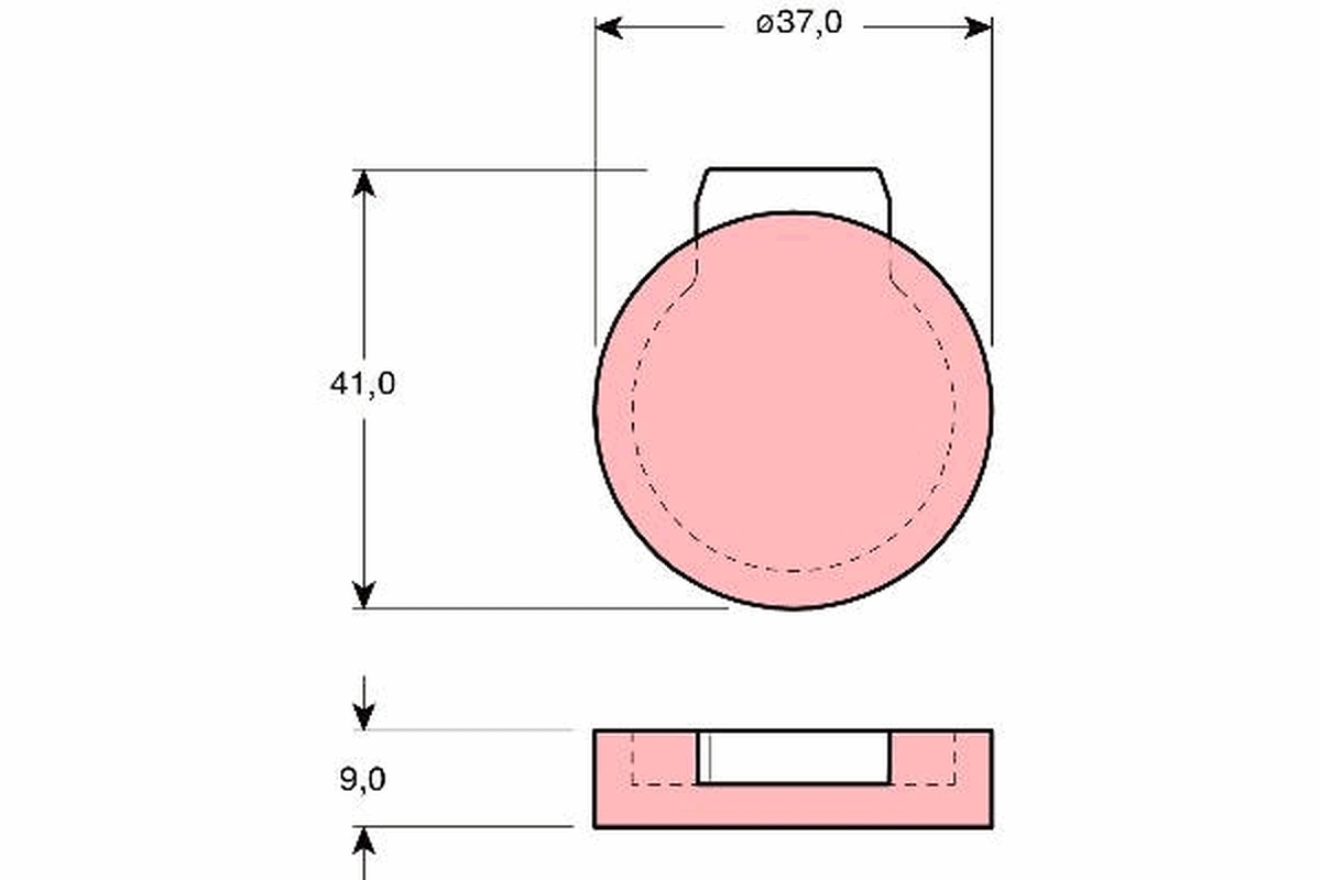 Brake Pad Set, disc parking brake - GDB272 TRW