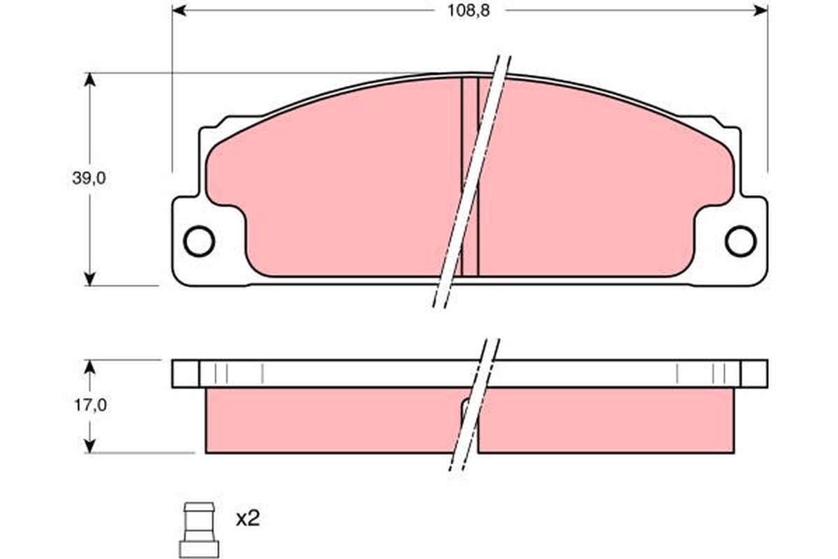 Kit pastiglie freno, Freno a disco - GDB296 TRW