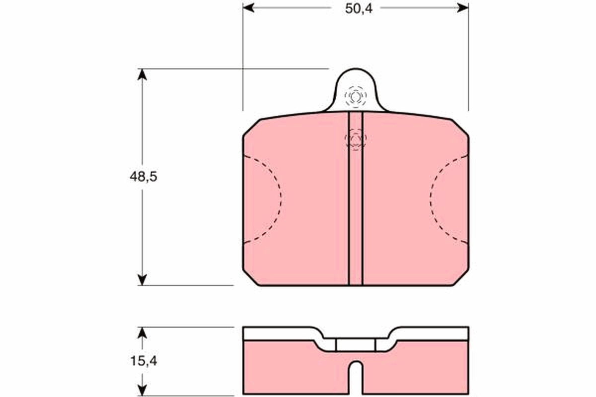 Brake Pad Set, disc brake - GDB300 TRW