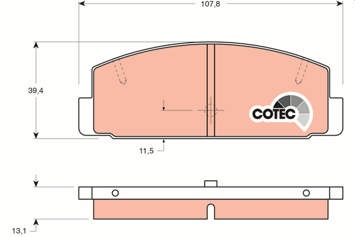 Brake Pad Set, disc brake - GDB3088 TRW