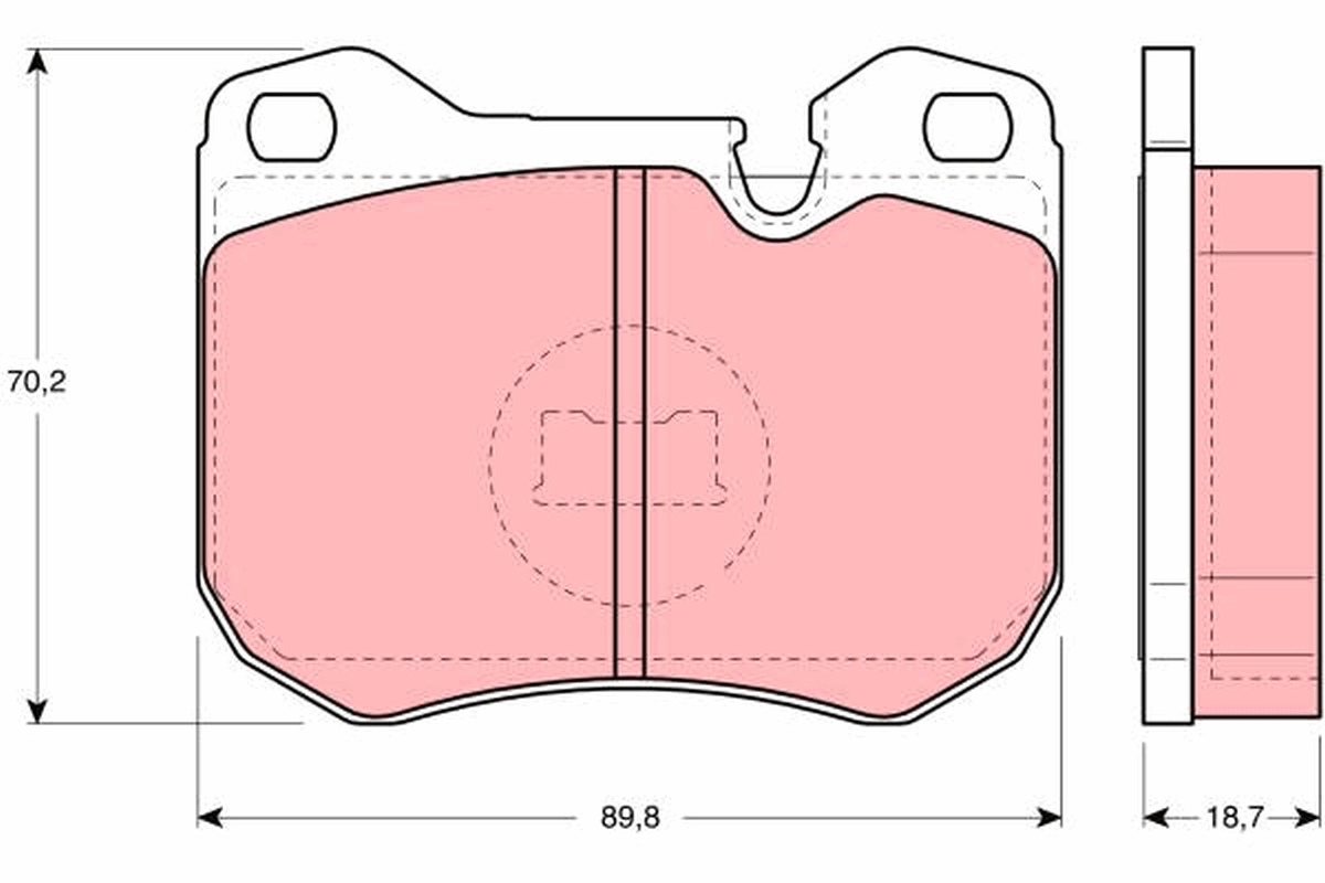 Brake Pad Set, disc brake - GDB309 TRW