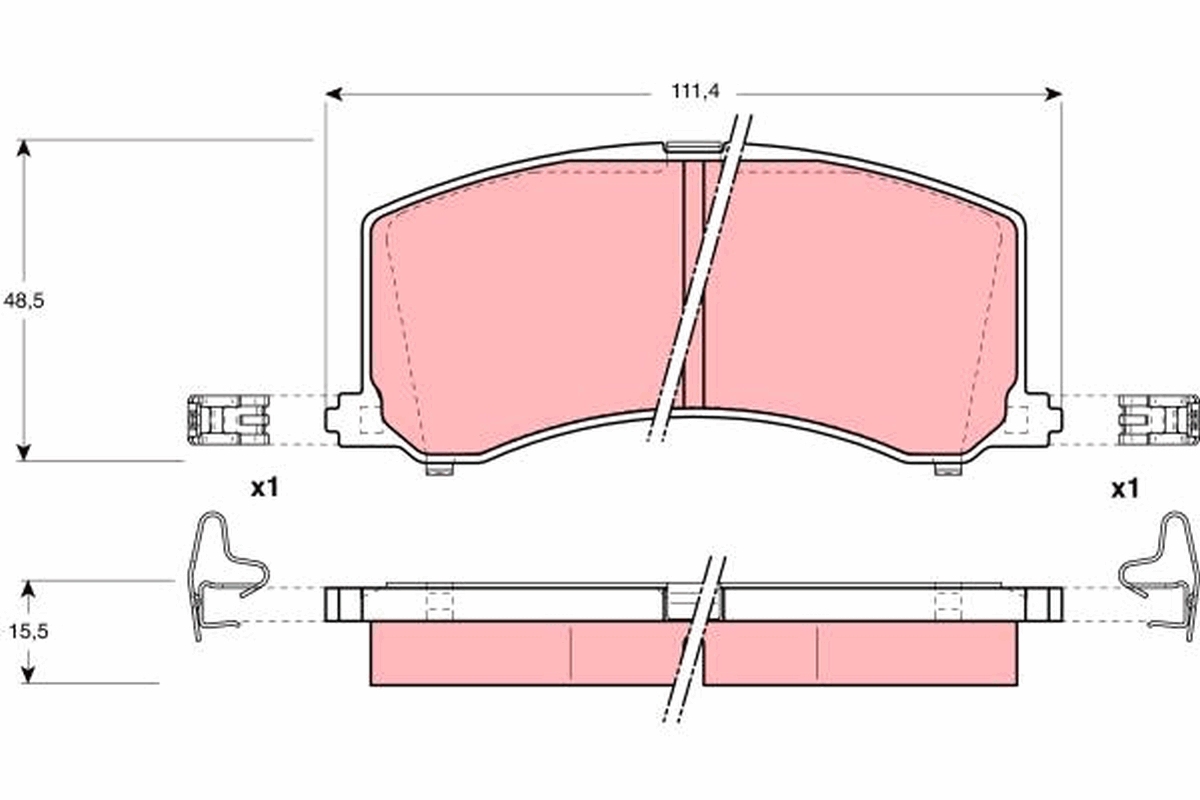 Kit pastiglie freno, Freno a disco - GDB3091 TRW