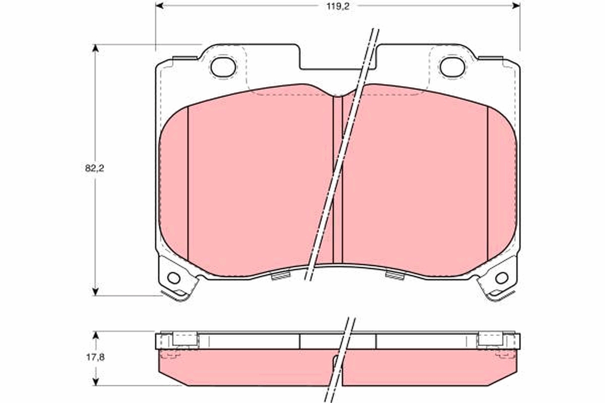 Brake Pad Set, disc brake - GDB3106 TRW