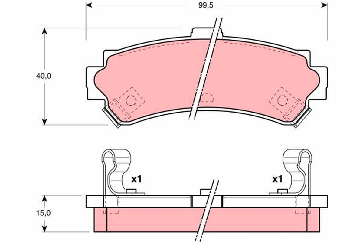 Brake Pad Set, disc brake - GDB3115 TRW