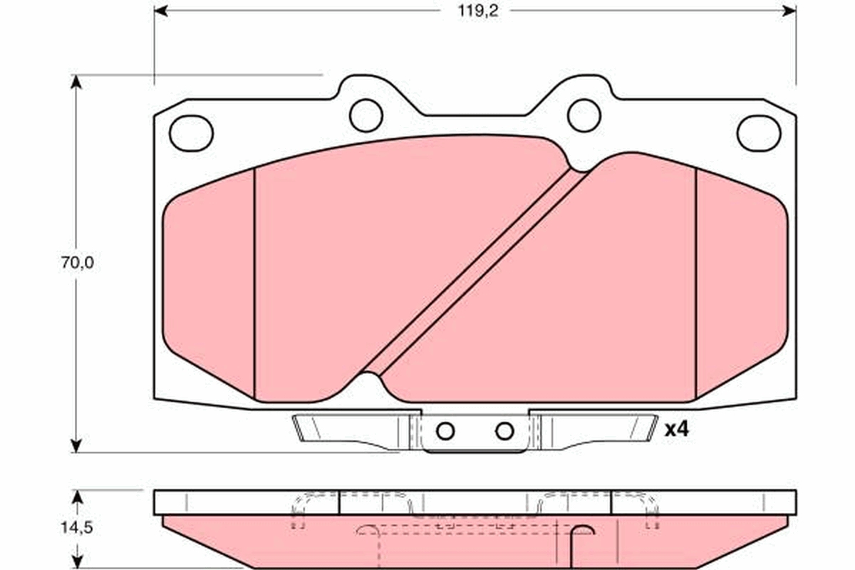 Kit pastiglie freno, Freno a disco - GDB3131 TRW