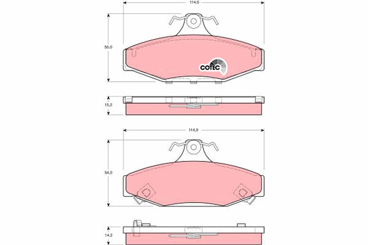 Brake Pad Set, disc brake - GDB3135 TRW
