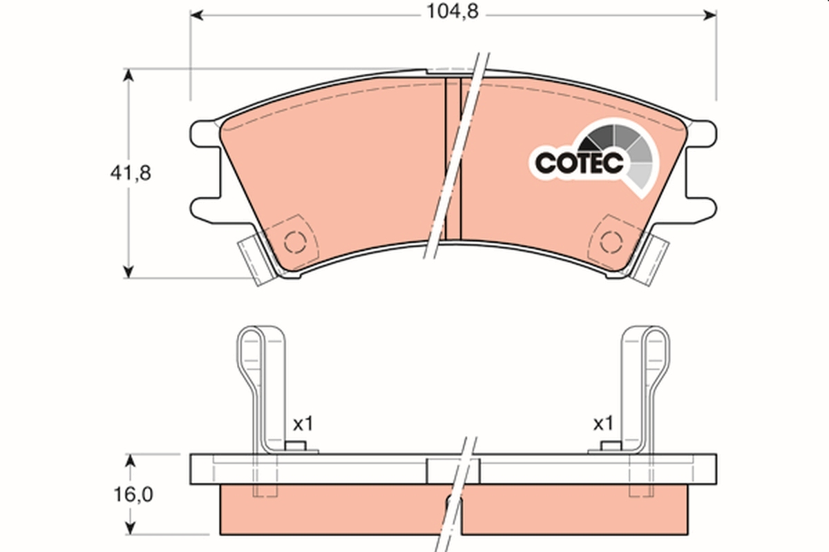Kit pastiglie freno, Freno a disco - GDB3165 TRW