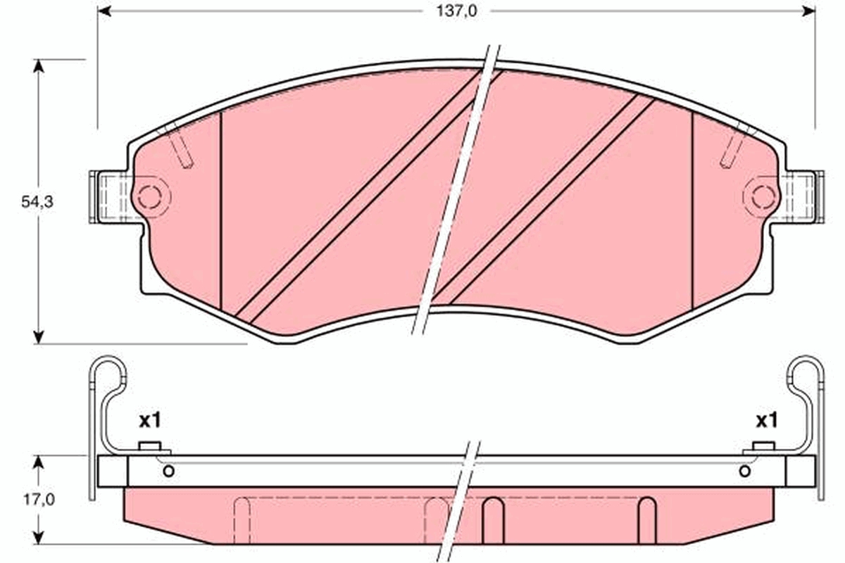 Kit pastiglie freno, Freno a disco - GDB3169 TRW