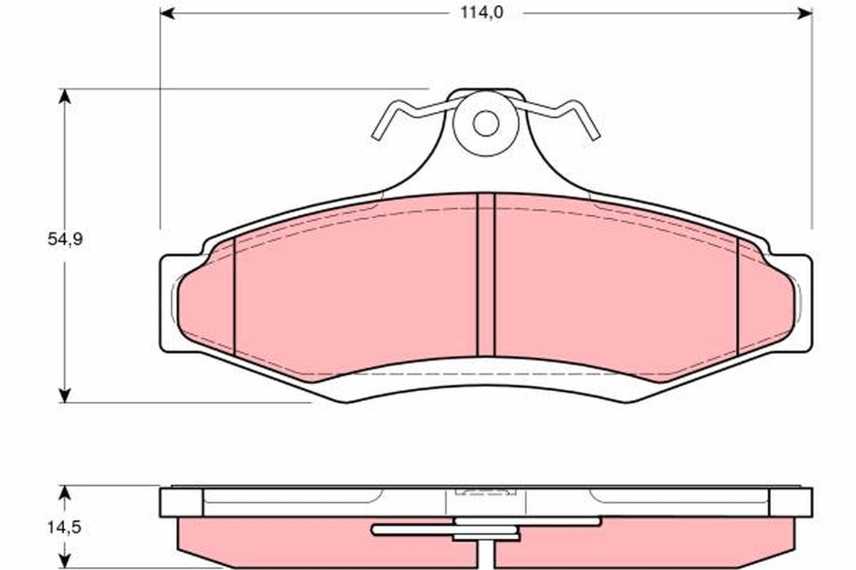Brake Pad Set, disc brake - GDB3172 TRW