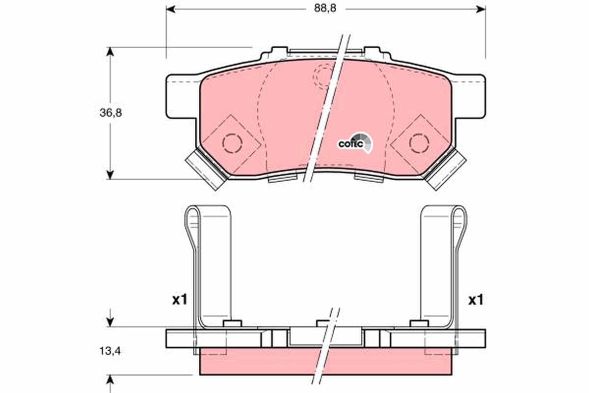 Kit pastiglie freno, Freno a disco - GDB3174 TRW
