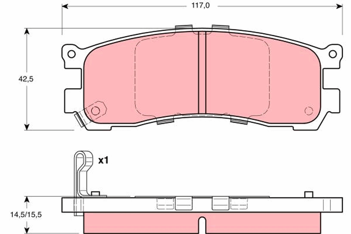 Brake Pad Set, disc brake - GDB3179 TRW