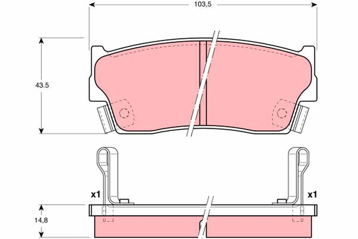 Brake Pad Set, disc brake - GDB3183 TRW