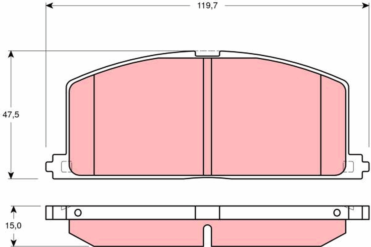 Комплект тормозных колодок, дисковый тормоз - GDB3184 TRW