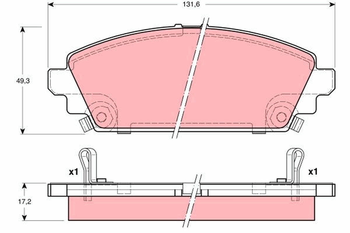 Brake Pad Set, disc brake - GDB3189 TRW