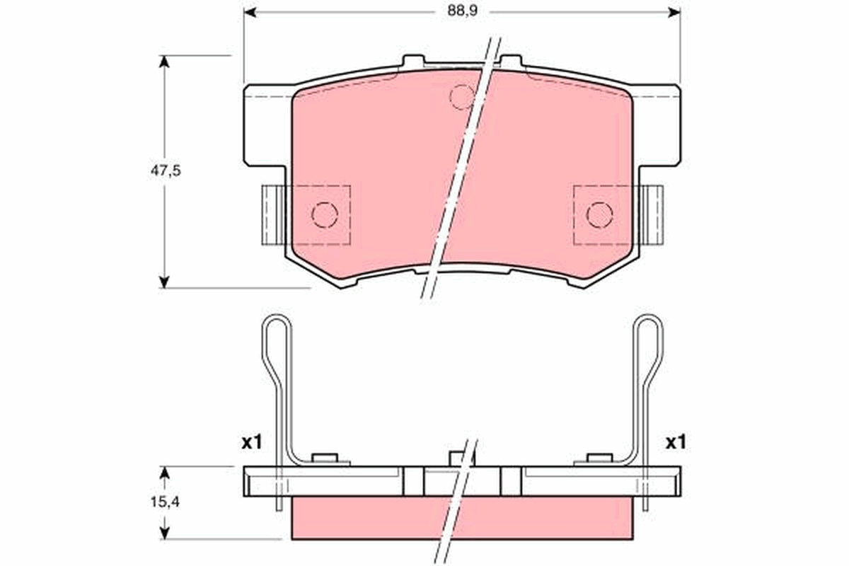 Kit pastiglie freno, Freno a disco - GDB3191 TRW