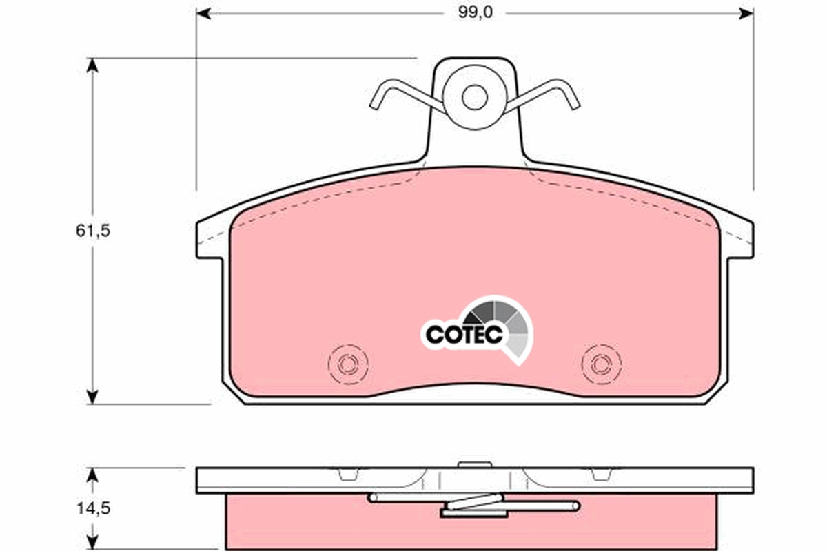 Kit pastiglie freno, Freno a disco - GDB3202 TRW