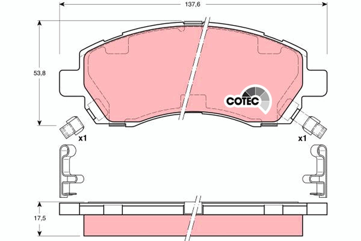 Kit pastiglie freno, Freno a disco - GDB3205 TRW